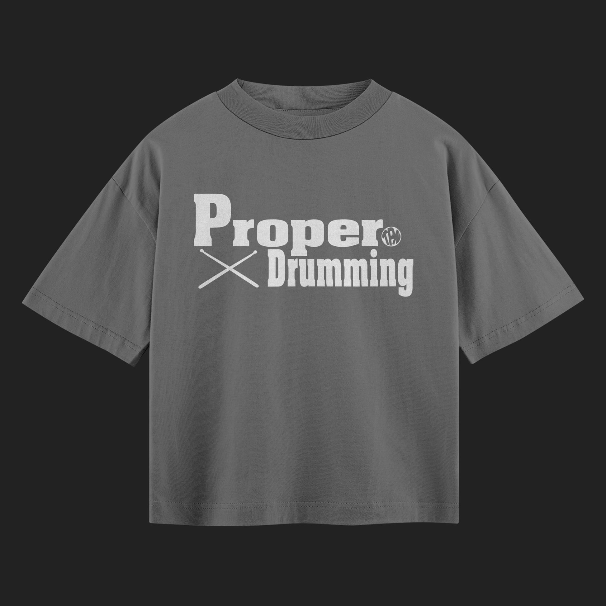 Grey Proper Drumming T-Shirt