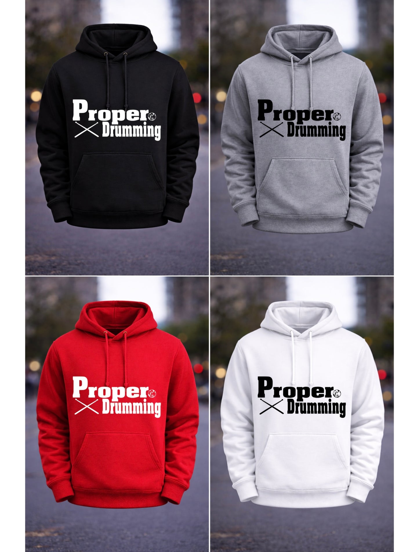 Proper Drumming Hoodie